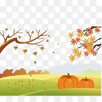 矢量树和南瓜-空若网 矢量树和南瓜-空若网