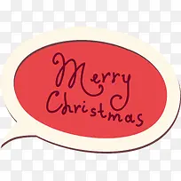 红色圣诞快乐对话框-空若网 红色圣诞快乐对话框-空若网