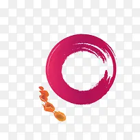 红色圆形墨点-空若网 红色圆形墨点-空若网