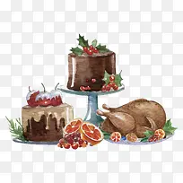 矢量鸡肉和水果-空若网 矢量鸡肉和水果-空若网