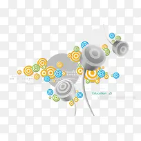 灰色橙色3d装饰素材-空若网 灰色橙色3d装饰素材-空若网