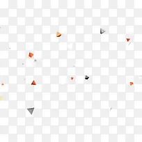 分散彩色小立体三角形元素-空若网 分散彩色小立体三角形元素-空若网