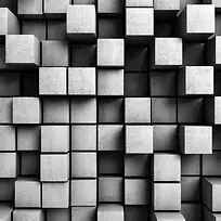灰色凹凸立体方块背景-空若网 灰色凹凸立体方块背景-空若网