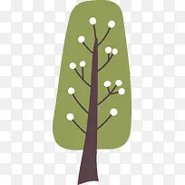绿色扁平化卡通小树-空若网 绿色扁平化卡通小树-空若网