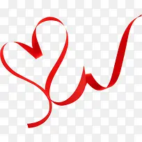 爱心红色丝绸绸带-空若网 爱心红色丝绸绸带-空若网