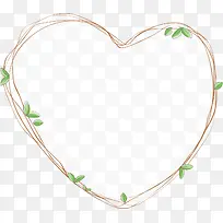 爱心绿芽边框-空若网 爱心绿芽边框-空若网