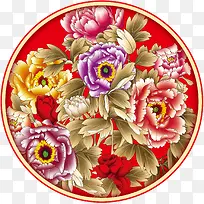 绚丽牡丹花纹素材-空若网 绚丽牡丹花纹素材-空若网