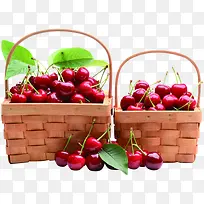 红色樱桃水果花篮-空若网 红色樱桃水果花篮-空若网