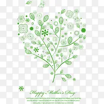 矢量线条花爱心-空若网 矢量线条花爱心-空若网