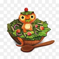 矢量蔬菜沙拉-空若网 矢量蔬菜沙拉-空若网