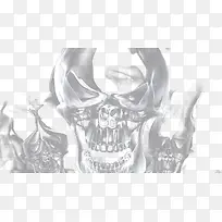 白色烟雾头骨-空若网 白色烟雾头骨-空若网