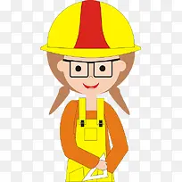 可爱安全帽女孩卡通-空若网 可爱安全帽女孩卡通-空若网