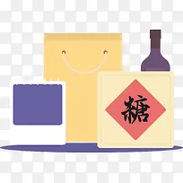 矢量年货插画-空若网 矢量年货插画-空若网