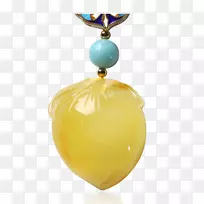 宝石长寿桃子项链琥珀-MMT玛丽翡翠项链桃花蜂蜡-空若网 宝石长寿桃子项链琥珀-MMT玛丽翡翠项链桃花蜂蜡-空若网