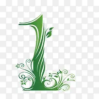 花纹数字1-空若网 花纹数字1-空若网