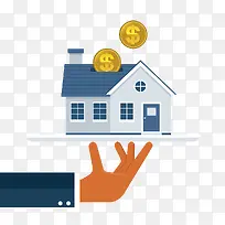 扁平化买卖房屋图标-空若网 扁平化买卖房屋图标-空若网