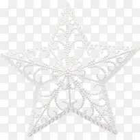 白色五角星装饰-空若网 白色五角星装饰-空若网