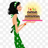 为孩子庆祝生日的妈妈-空若网 为孩子庆祝生日的妈妈-空若网