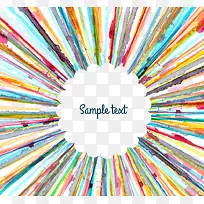 放射形水彩绘条纹背景矢量图-空若网 放射形水彩绘条纹背景矢量图-空若网