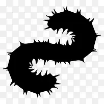 毛毛虫剪影-空若网 毛毛虫剪影-空若网