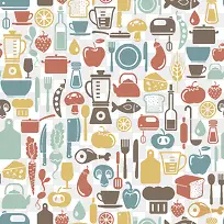多彩清新厨具边框纹理-空若网 多彩清新厨具边框纹理-空若网