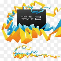 创意折纸设计背景模板矢量素材-空若网 创意折纸设计背景模板矢量素材-空若网