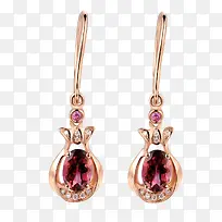 粉色宝石耳环-空若网 粉色宝石耳环-空若网