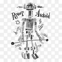 手绘机器人-空若网 手绘机器人-空若网