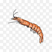 卡通手绘海鲜虾食物-空若网 卡通手绘海鲜虾食物-空若网