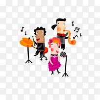 演唱会卡通矢量素材-空若网 演唱会卡通矢量素材-空若网