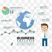 商务小人和数据信息矢量-空若网 商务小人和数据信息矢量-空若网