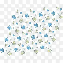 海底可爱章鱼矢量生活底纹素材-空若网 海底可爱章鱼矢量生活底纹素材-空若网