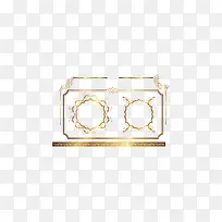 对称方框金色矢量-空若网 对称方框金色矢量-空若网