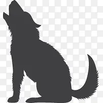 嚎叫的狼插画设计-空若网 嚎叫的狼插画设计-空若网