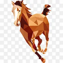 矢量方块骏马-空若网 矢量方块骏马-空若网