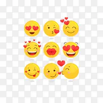 矢量EMOJI爱情笑脸表情包-空若网 矢量EMOJI爱情笑脸表情包-空若网