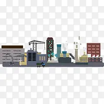 扁平化矢量彩色建筑图-空若网 扁平化矢量彩色建筑图-空若网