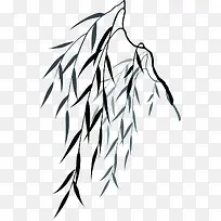 山水画风景竹叶树枝-空若网 山水画风景竹叶树枝-空若网