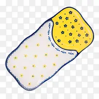 长方形弧边卡通小花蛋糕托盘-空若网 长方形弧边卡通小花蛋糕托盘-空若网