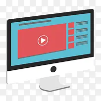 矢量卡通苹果电脑-空若网 矢量卡通苹果电脑-空若网