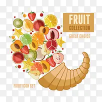 矢量水果图案-空若网 矢量水果图案-空若网