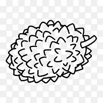 手绘整个榴莲图案-空若网 手绘整个榴莲图案-空若网