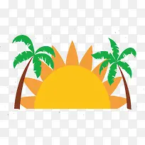 精美日出插画-空若网 精美日出插画-空若网