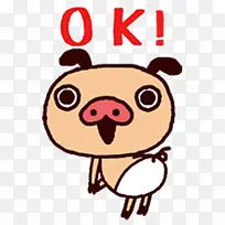 小猪OK表情-空若网 小猪OK表情-空若网