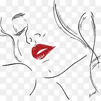 大红唇睡美人矢量AI-空若网 大红唇睡美人矢量AI-空若网