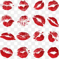 烈焰红唇剪影矢量素材-空若网 烈焰红唇剪影矢量素材-空若网