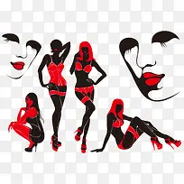 时尚女郎矢量-空若网 时尚女郎矢量-空若网