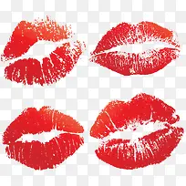 烈焰红唇剪影矢量素材-空若网 烈焰红唇剪影矢量素材-空若网