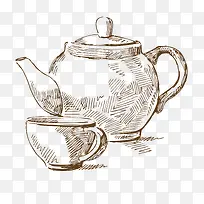 水壶杯子矢量图-空若网 水壶杯子矢量图-空若网