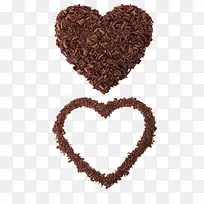 巧克力末与爱心-空若网 巧克力末与爱心-空若网